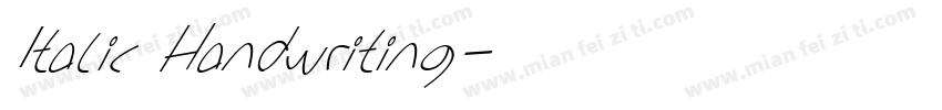 Italic Handwriting字体转换